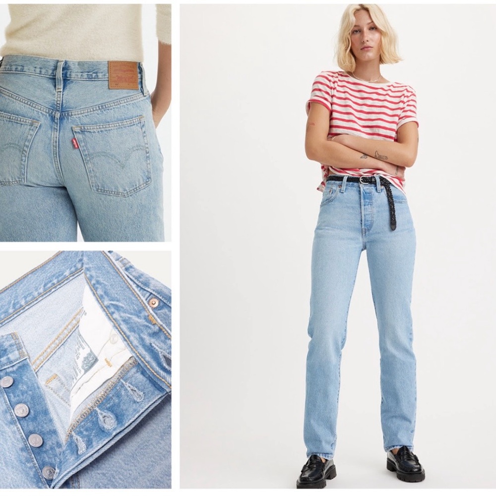 Levi's Women's Classic Light Blue Straight Leg Jeans